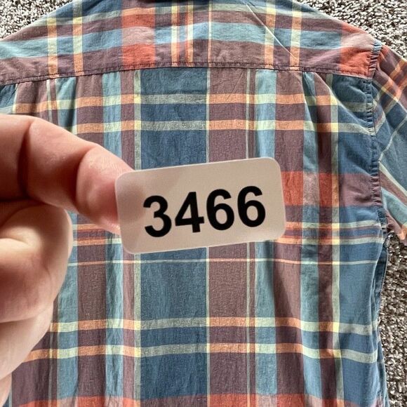 Billabong Tailored Fit Button Up Shirt Mens Small S Plaid Shirt Sleeve Stretch - Picture 12 of 12